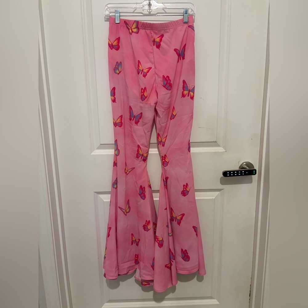 Dolls kill Sugar Thrills ULTRA WIDE leg Butterfly pants S SOLD OUT ONLINE! - Picture 4 of 6
